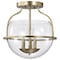 Nuvo Amado 3-Light Semi Flush Mount Vintage Brass Clear Glass 60/7821 - alternate 5